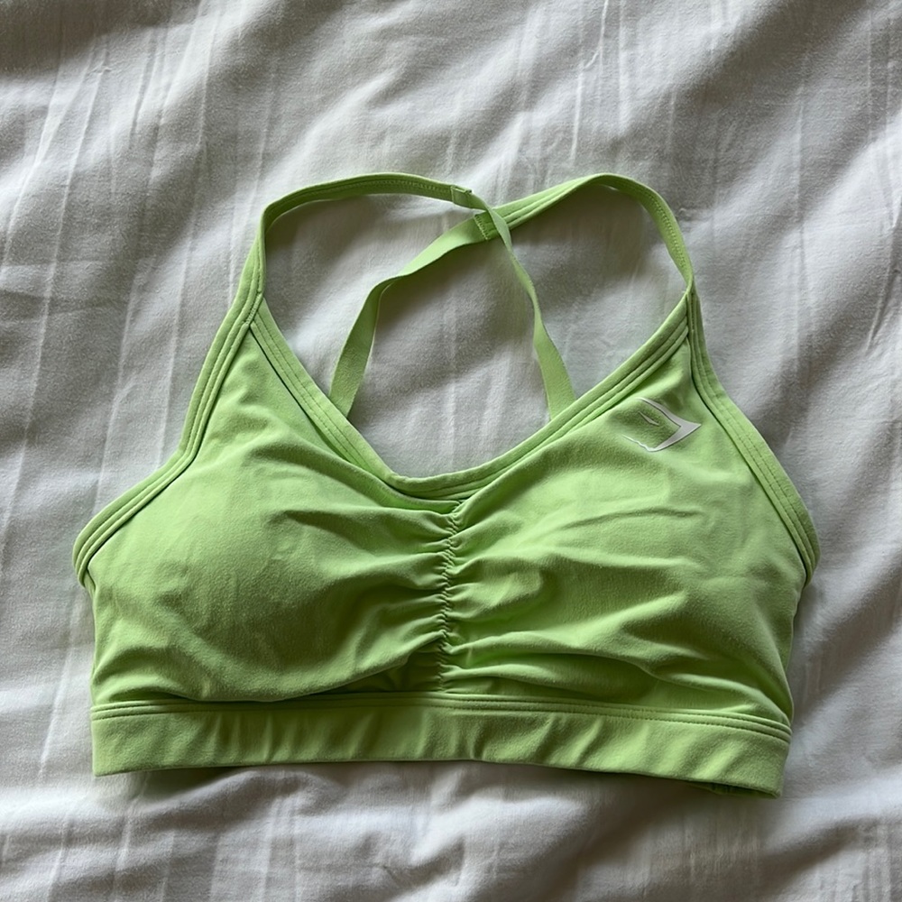 Gymshark green sports bra